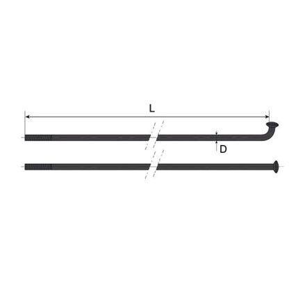 MACH1 Szprychy Inox Plus 2/262 czarne OEM