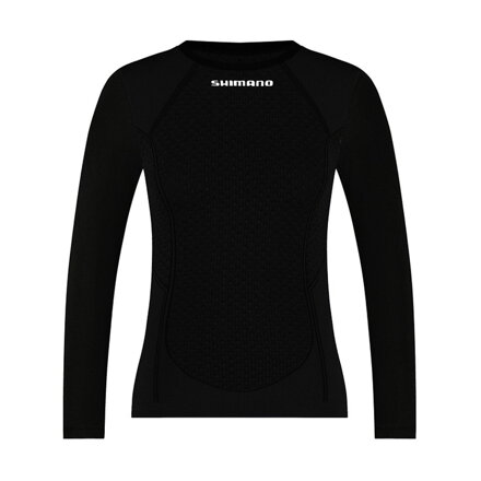 SHIMANO Tričko spodné dámske VERTEX LONG BASE LAYER čierne